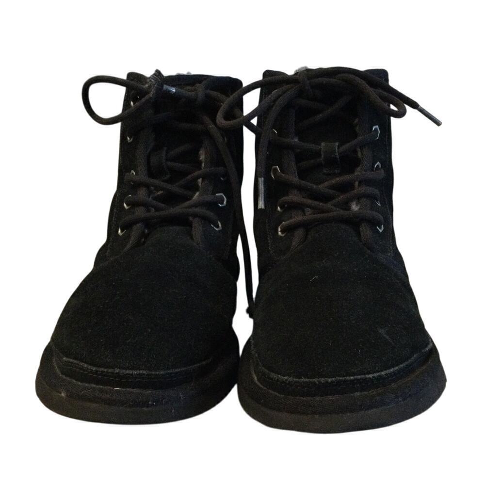 Uggs Women's Neumel High Top Boots Size 8 Black Chukka Suede Wool Treadlite Y2K - Picture 4 of 7